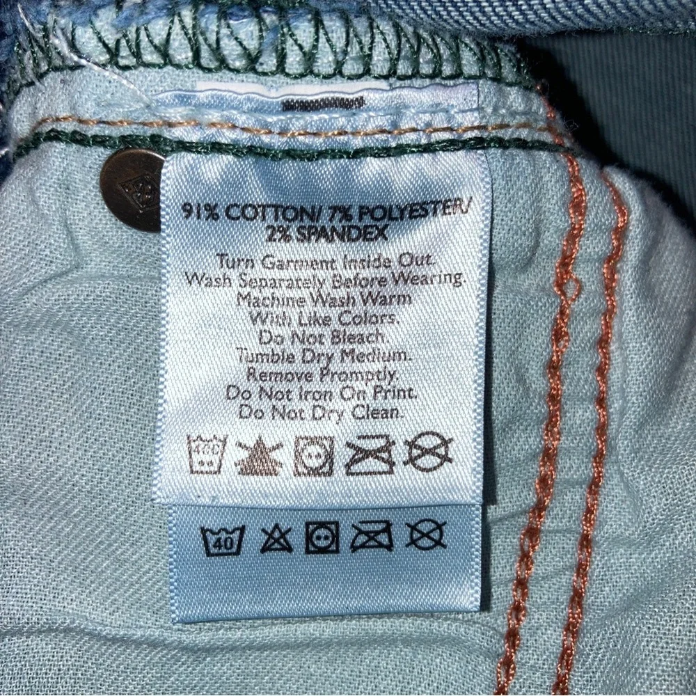 SOLD @sunniebunny 01 Eddie Bauer Curvy Fit Straight Leg Blue Blue Jeans 6 - Picture 5 of 10